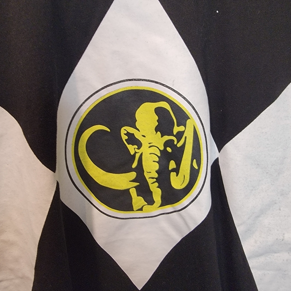 Black Mighty Morphin Power Ranger Long Sleeve Shirt Size 2XL - Picture 3 of 7